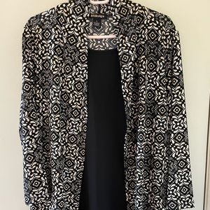 Fake Two-pieces Long Sleeve Top with Pattern